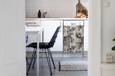 Adesivo magnetico per lavastoviglie Boho Tile Style