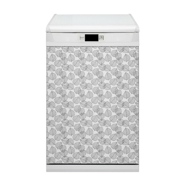 Copertura magnetica per porta della lavastoviglie Foglie di motivo
