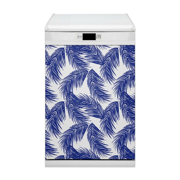 Copertura magnetica per lavastoviglie Foglia blu navy