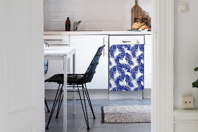 Copertura magnetica per lavastoviglie Foglia blu navy