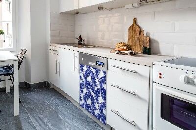 Copertura magnetica per lavastoviglie Foglia blu navy