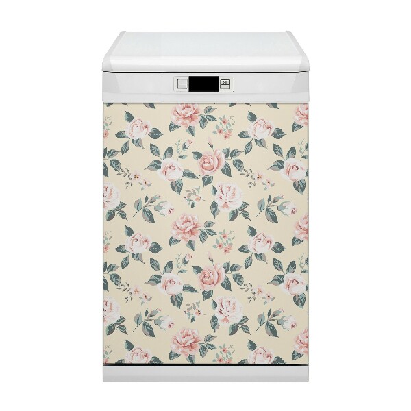 Adesivo magnetico per lavastoviglie Rose vintage