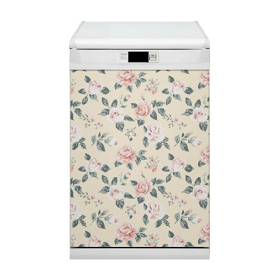 Adesivo magnetico per lavastoviglie Rose vintage