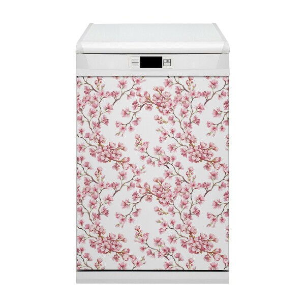 Copertura magnetica per lavastoviglie Fiori rosa