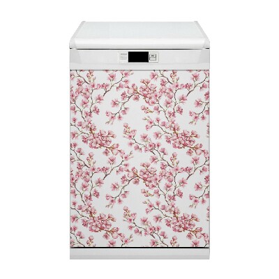 Copertura magnetica per lavastoviglie Fiori rosa