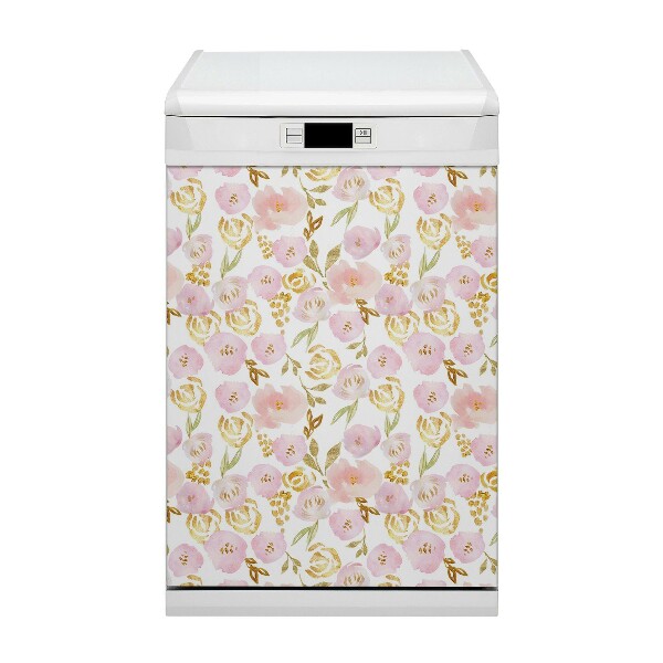 Adesivo magnetico per lavastoviglie Fiori rosa