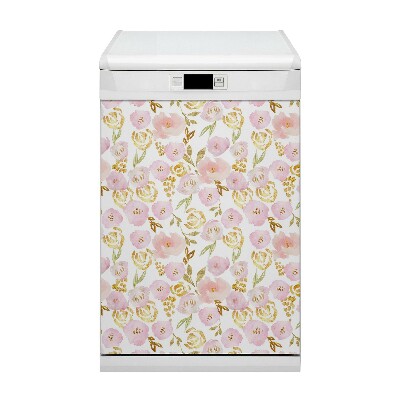 Adesivo magnetico per lavastoviglie Fiori rosa