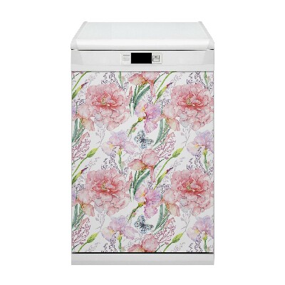 Copertura magnetica per porta della lavastoviglie Fiori Peonies
