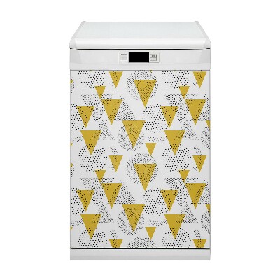 Coperchio magnetico decorativo per lavastoviglie Ruote e triangoli