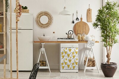 Coperchio magnetico decorativo per lavastoviglie Ruote e triangoli