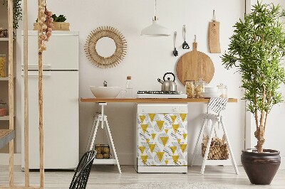 Coperchio magnetico decorativo per lavastoviglie Ruote e triangoli