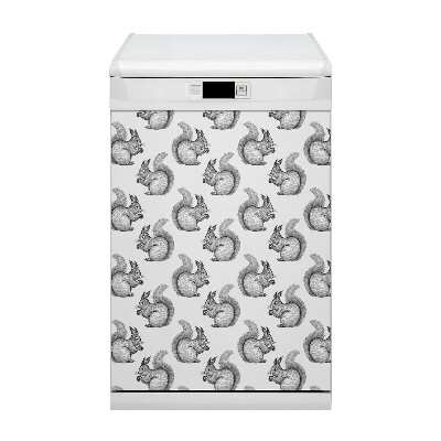 Copertura magnetica per lavastoviglie Pattern scoiattolo