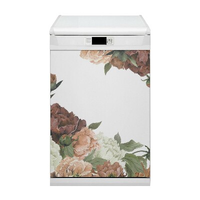Copertura magnetica per porta della lavastoviglie Peonie vintage