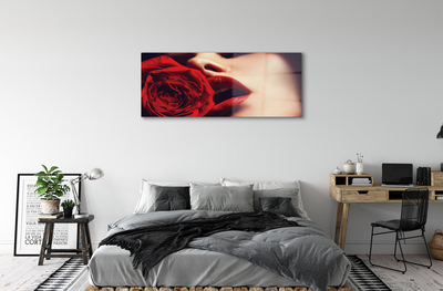 Quadro acrilico Labbra da donna rosa