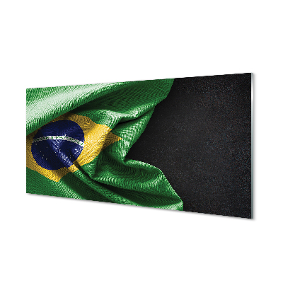 Quadro vetro acrilico Bandiera del Brasile