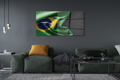 Quadro vetro acrilico Bandiera del Brasile