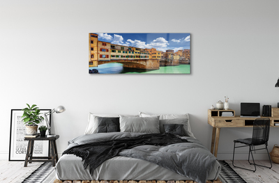 Quadro su vetro acrilico Italia Bridges River Buildings