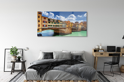 Quadro su vetro acrilico Italia Bridges River Buildings