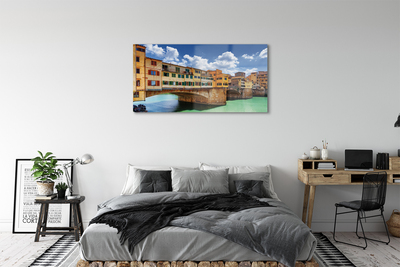 Quadro su vetro acrilico Italia Bridges River Buildings