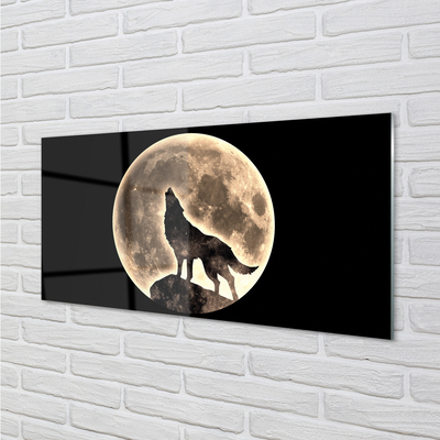 Quadro acrilico Lupo di luna