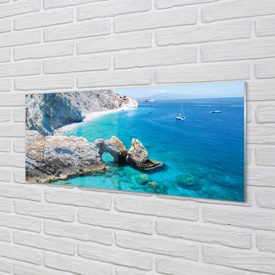 Quadro su vetro acrilico Grecia Beach Sea Coast