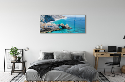 Quadro su vetro acrilico Grecia Beach Sea Coast