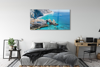 Quadro su vetro acrilico Grecia Beach Sea Coast