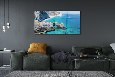 Quadro su vetro acrilico Grecia Beach Sea Coast