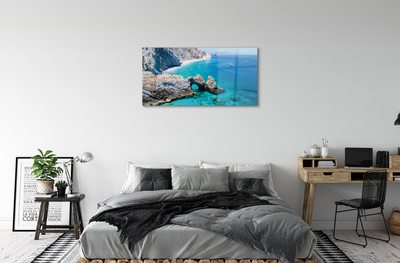 Quadro su vetro acrilico Grecia Beach Sea Coast