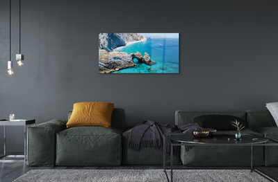 Quadro su vetro acrilico Grecia Beach Sea Coast