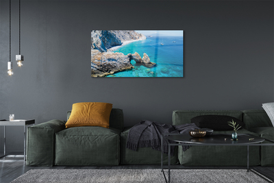 Quadro su vetro acrilico Grecia Beach Sea Coast