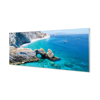 Quadro su vetro acrilico Grecia Beach Sea Coast