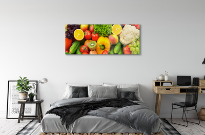 Quadro vetro acrilico Cavolfiore kiwi cetriolo