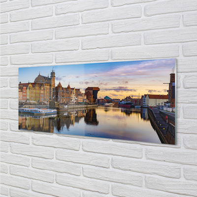 Quadro vetro acrilico Port River Port River di Gdańsk