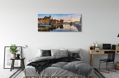 Quadro vetro acrilico Port River Port River di Gdańsk