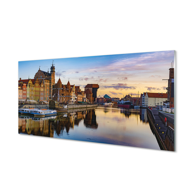 Quadro vetro acrilico Port River Port River di Gdańsk