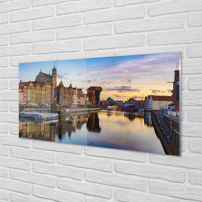 Quadro vetro acrilico Port River Port River di Gdańsk