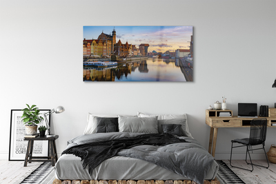 Quadro vetro acrilico Port River Port River di Gdańsk