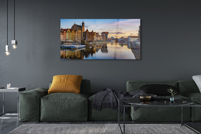 Quadro vetro acrilico Port River Port River di Gdańsk