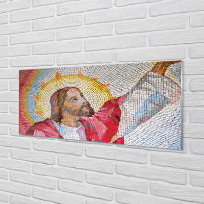 Quadro vetro acrilico Mosaico Gesù