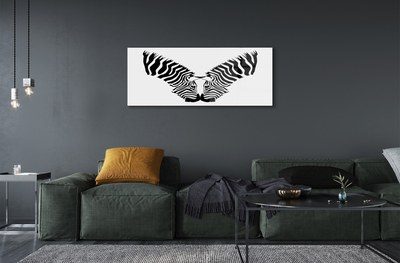 Quadro vetro acrilico Riflessione dello specchio zebra