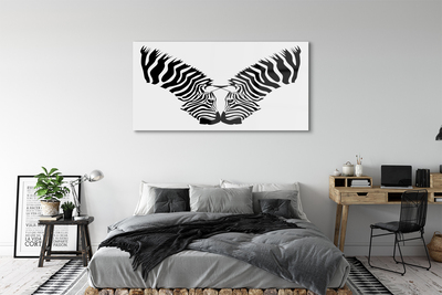 Quadro vetro acrilico Riflessione dello specchio zebra