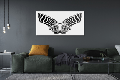 Quadro vetro acrilico Riflessione dello specchio zebra