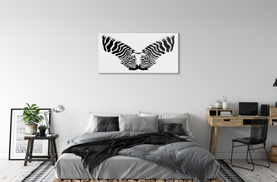 Quadro vetro acrilico Riflessione dello specchio zebra