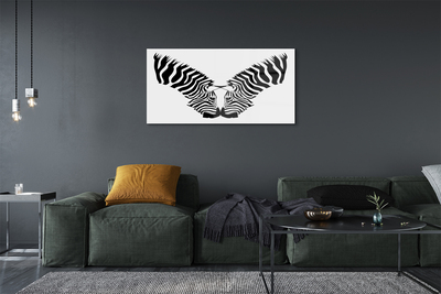 Quadro vetro acrilico Riflessione dello specchio zebra