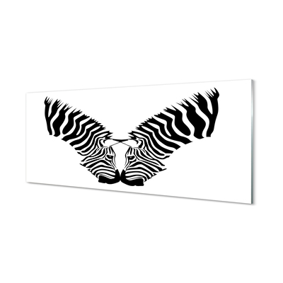 Quadro vetro acrilico Riflessione dello specchio zebra