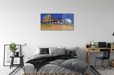 Quadro su vetro acrilico Roma Sunset Colosseum