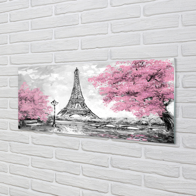 Quadro acrilico Alberi di Parigi