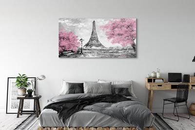 Quadro acrilico Alberi di Parigi