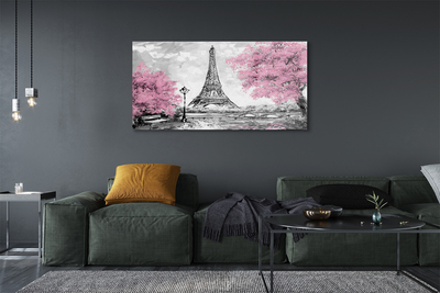 Quadro acrilico Alberi di Parigi